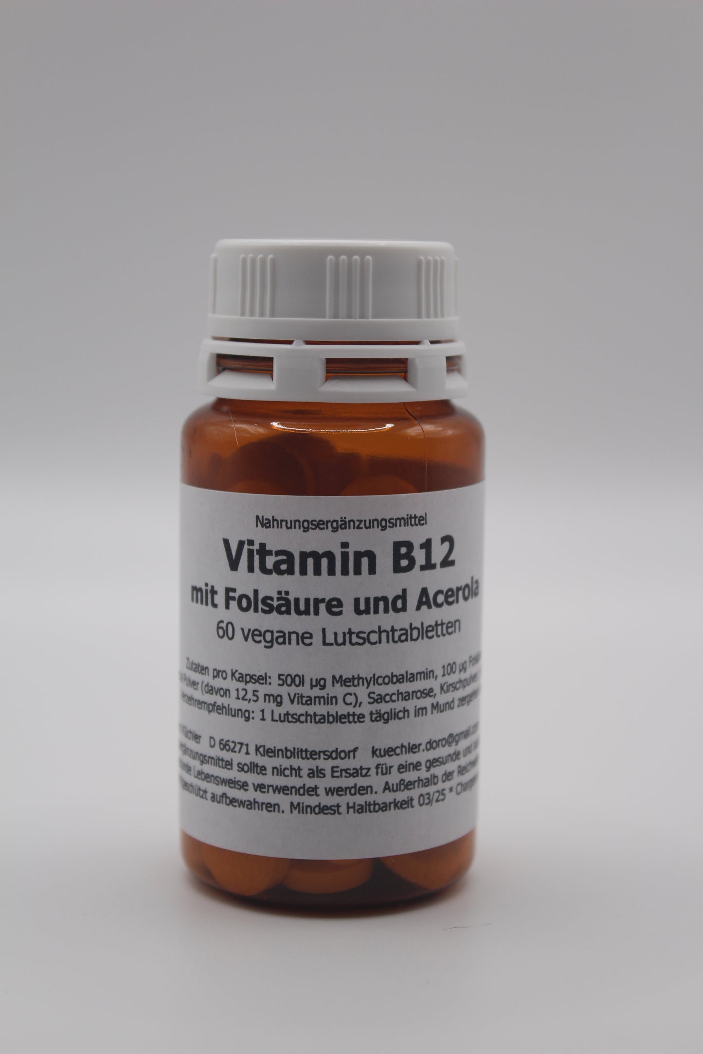 Vitamin B12 mit Folsäure und Acerola - 60 Stück