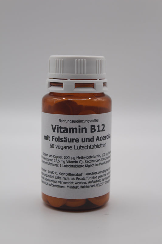 Vitamin B12 mit Folsäure und Acerola - 60 Stück
